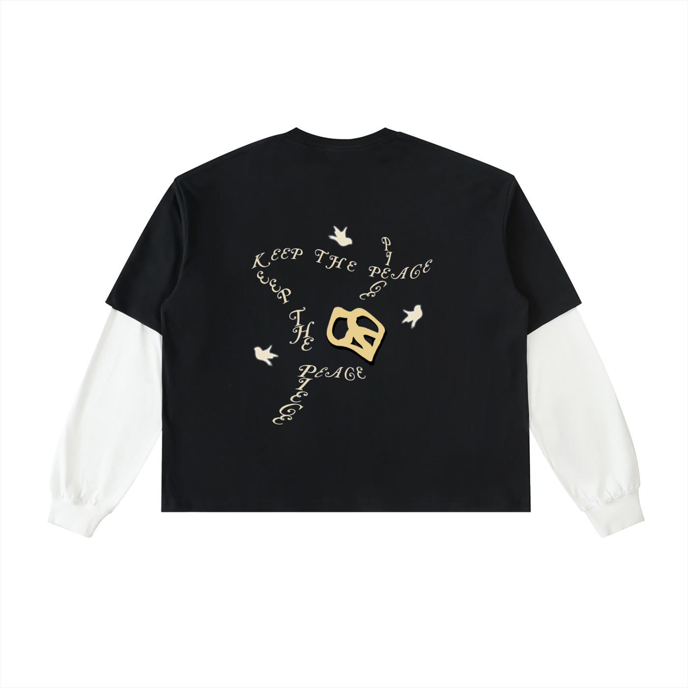 Grimm World Layered Contrast Sleeve T-Shirt