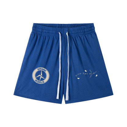Grimm World Mesh Drawstring Shorts