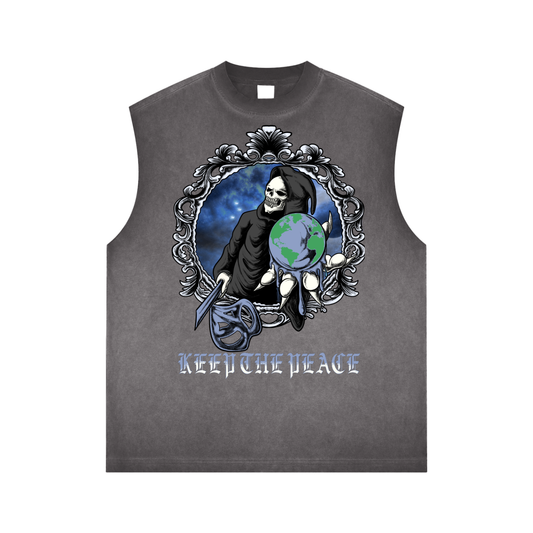 Grimm World Reverse Washed Tank Top