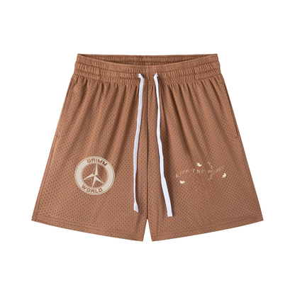 Grimm World Mesh Drawstring Shorts