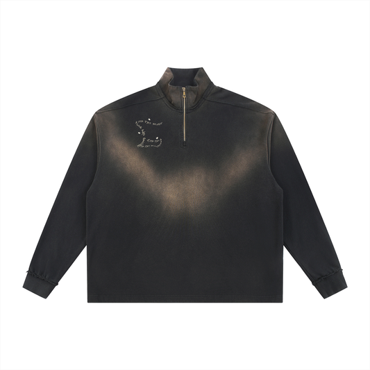 Grimm World Sunfaded Quarter-Zip Sweatshirt