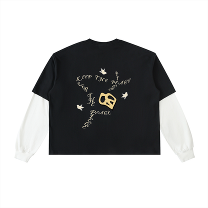 Grimm World Layered Contrast Sleeve T-Shirt