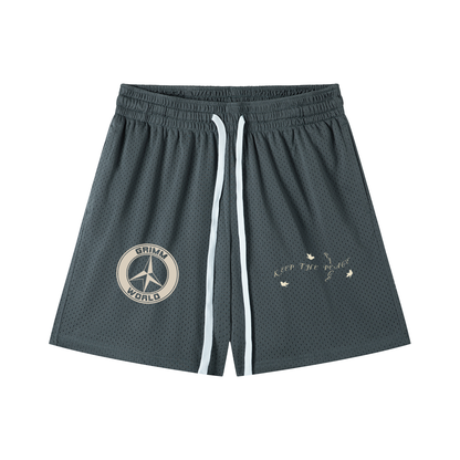 Grimm World Mesh Drawstring Shorts
