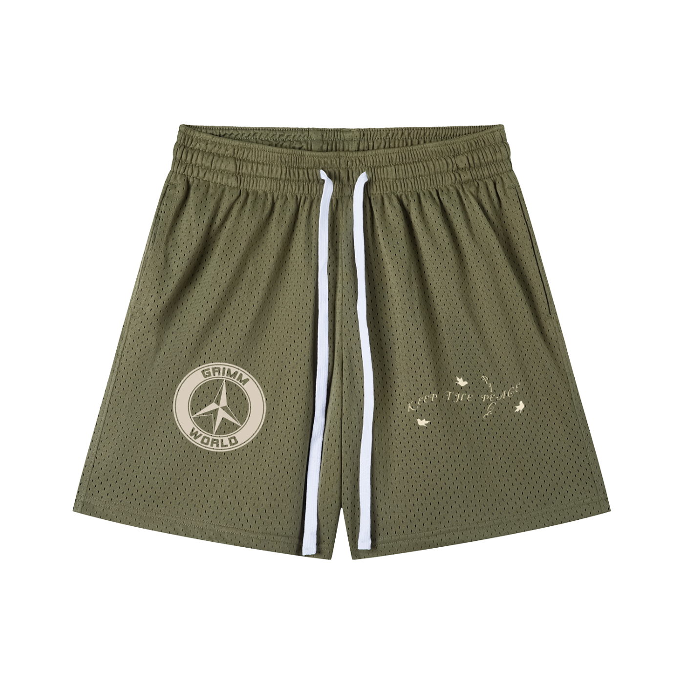 Grimm World Mesh Drawstring Shorts